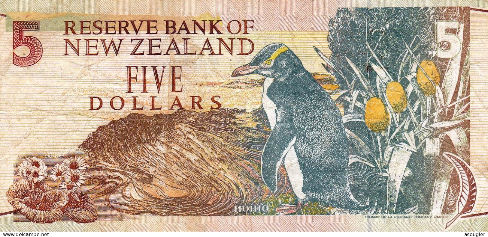 New Zealand 5 Dollars ND (1992-97) VF P-177a "free Shipping Via Registered Air Mail" - Neuseeland