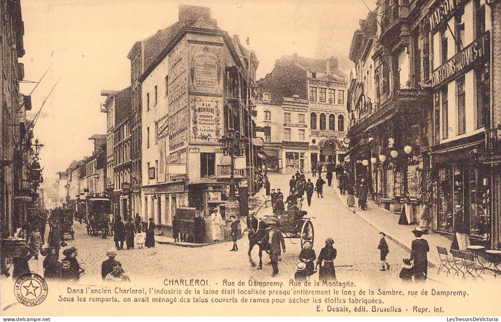 BELGIQUE - CHARLEROI - Rue De Dampremy - Rue De La Montagne - Edit Desaix - Carte Postale Ancienne - Charleroi