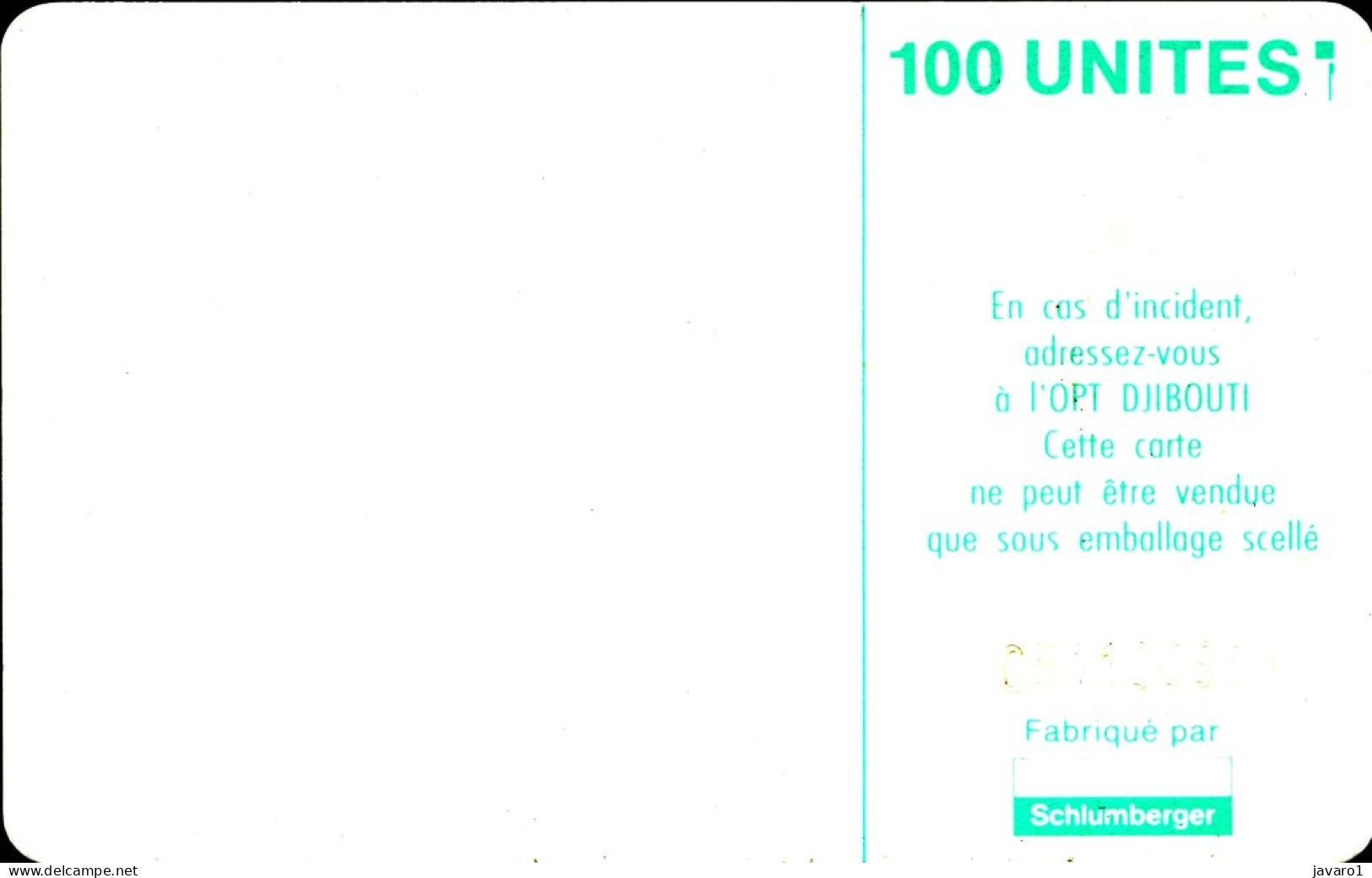 DJIBOUTI : DJI-16 100 Blue Logo 100 ( Batch: C51100979) USED - Dschibuti