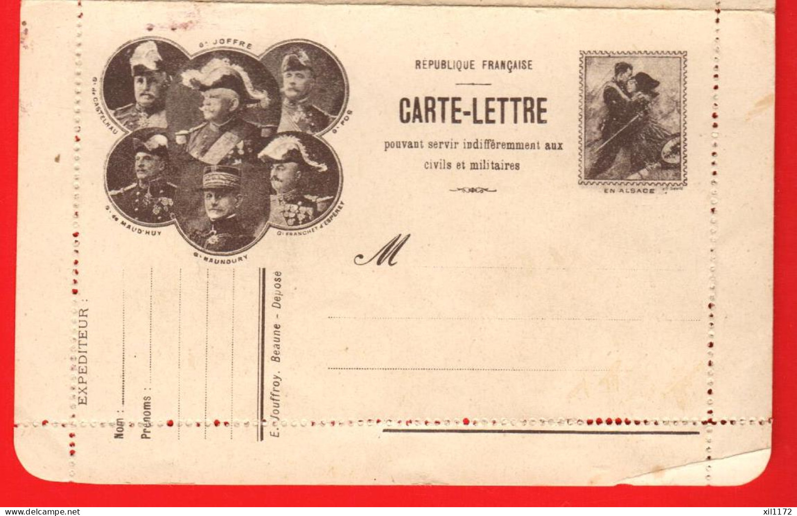 ABB-33 RARE Carte-lettre Pour Civils Et Militaires, Non Circulé, Tous Les Scans.  - Other & Unclassified