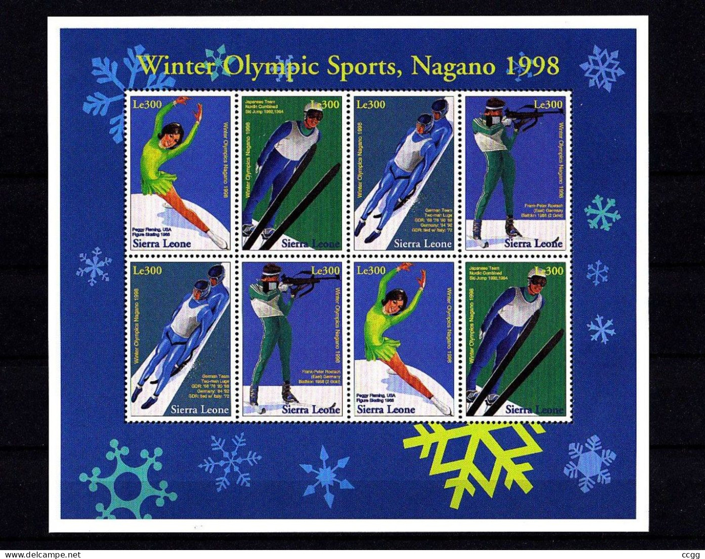 Olympische Spelen  1998 , Sierra Leone - Blok Postfris - Hiver 1998: Nagano