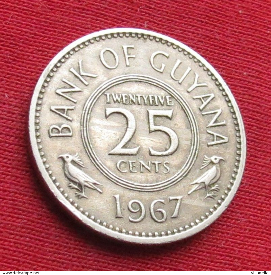 Guyana 25 Cents 1967 KM# 34 Lt 684 *V1T Guiana - Guyana