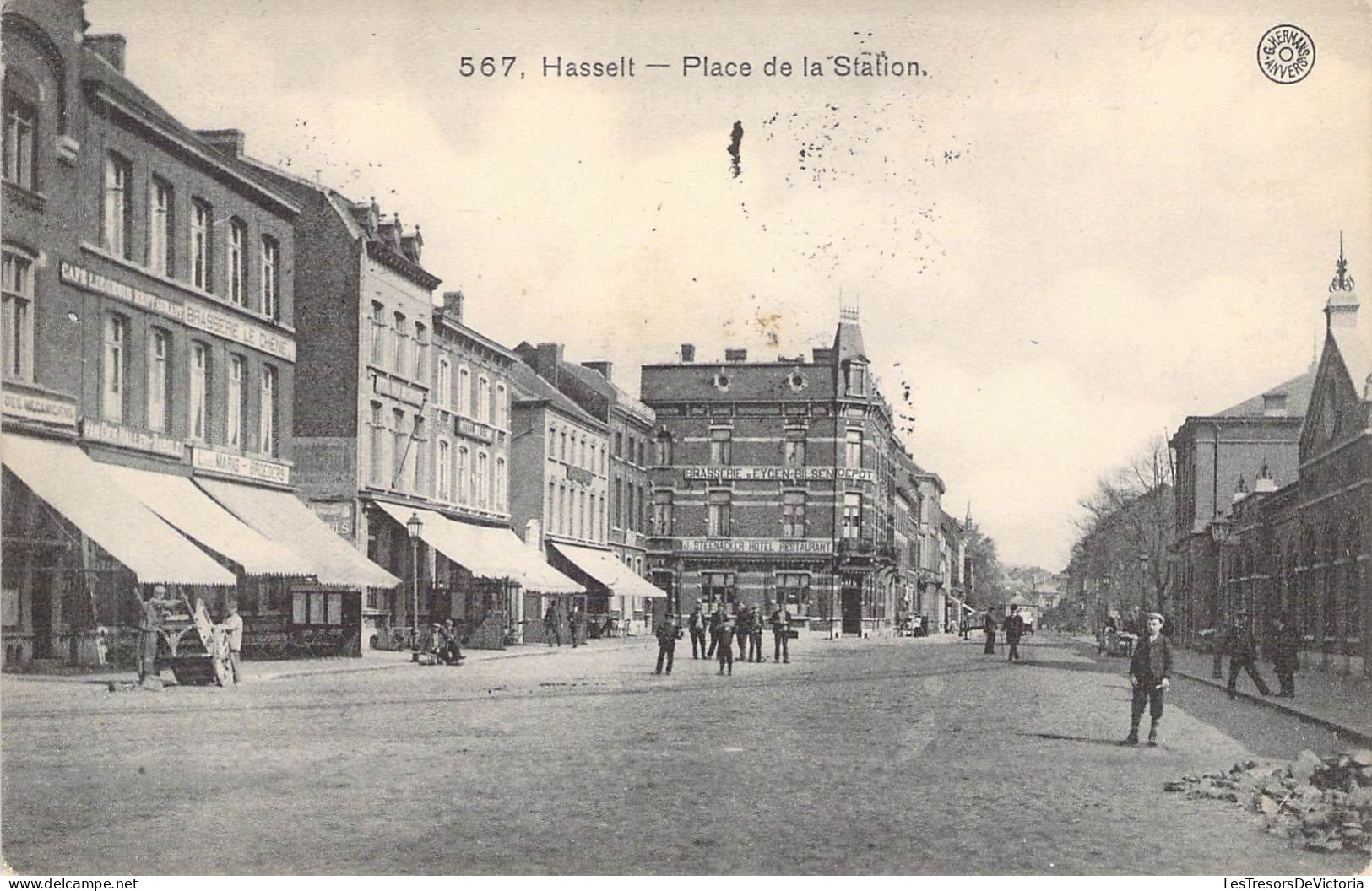 BELGIQUE - HASSELT - Place De La Station - Carte Postale Ancienne - Hasselt