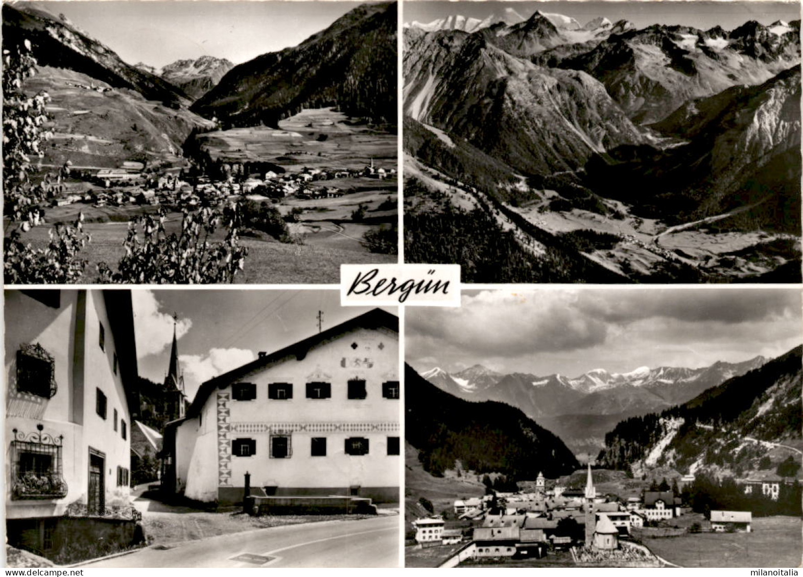 Bergün - 4 Bilder (10-531) * 18. 7. 1964 - Bergün/Bravuogn