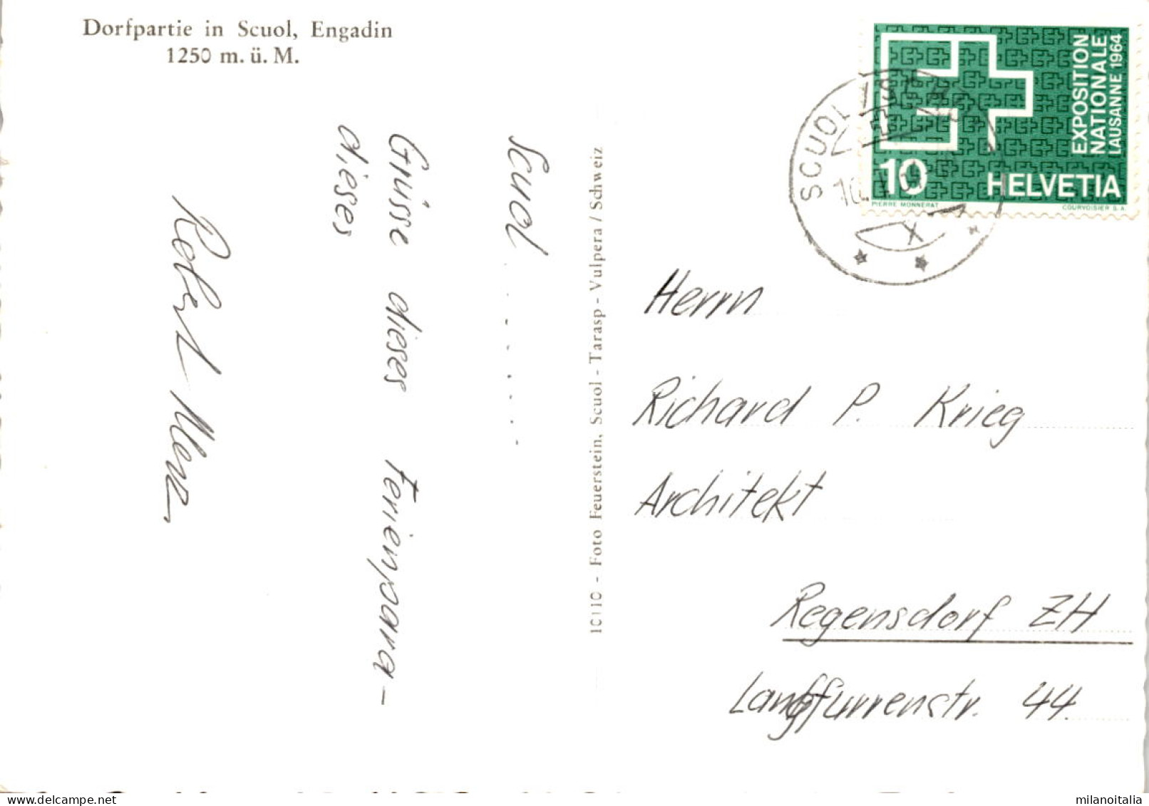 Dorfpartie In Scuol, Engadin (10110) * 16. 1. 1964 - Scuol