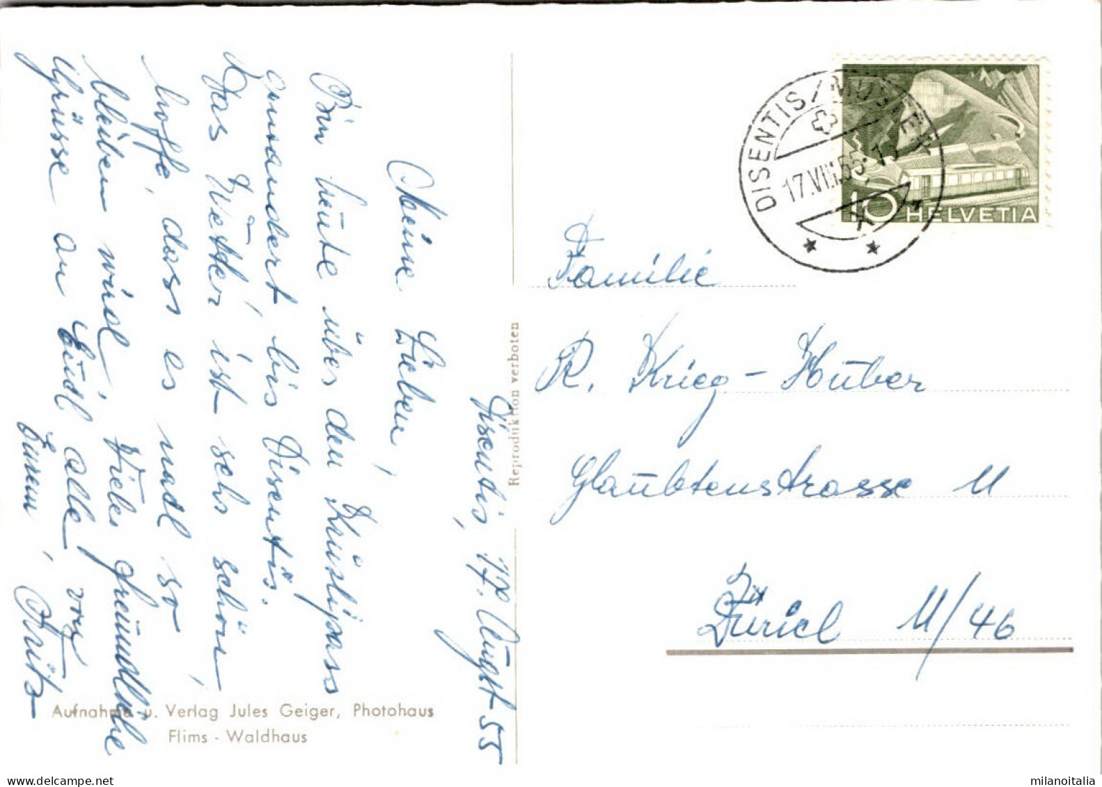 Muster/Disentis (5500) * 17. 8. 1955 - Disentis/Mustér