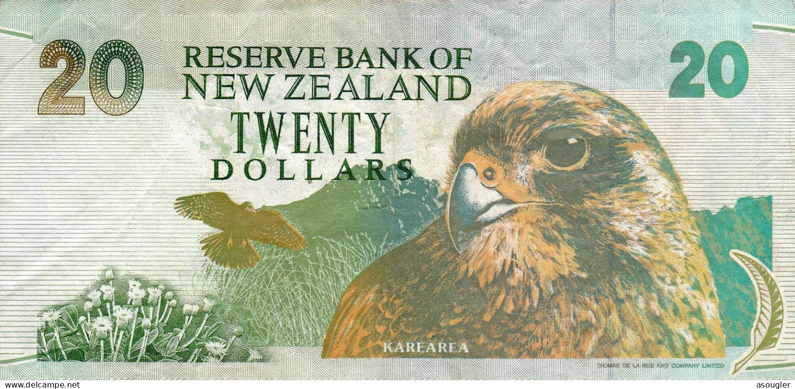 New Zealand 20 Dollars ND (1992) VF S/N : FG 290029 P-179b "free Shipping Via Registered Air Mail" - Neuseeland
