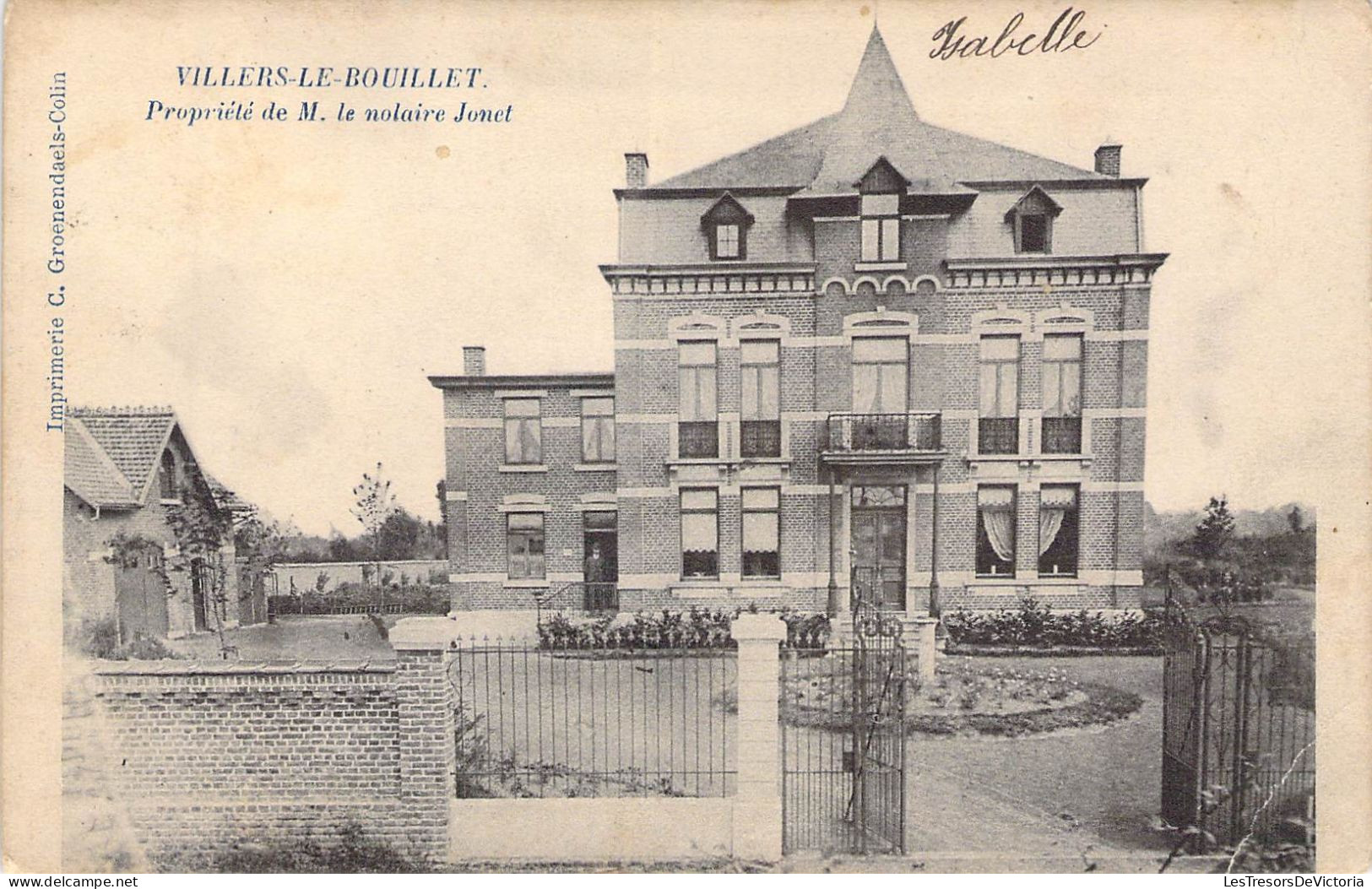 BELGIQUE - VILLERS LE BOUILLET - Propriété De M Le Notaire Jonet - Edit M Marcovici - Carte Postale Ancienne - Villers-le-Bouillet