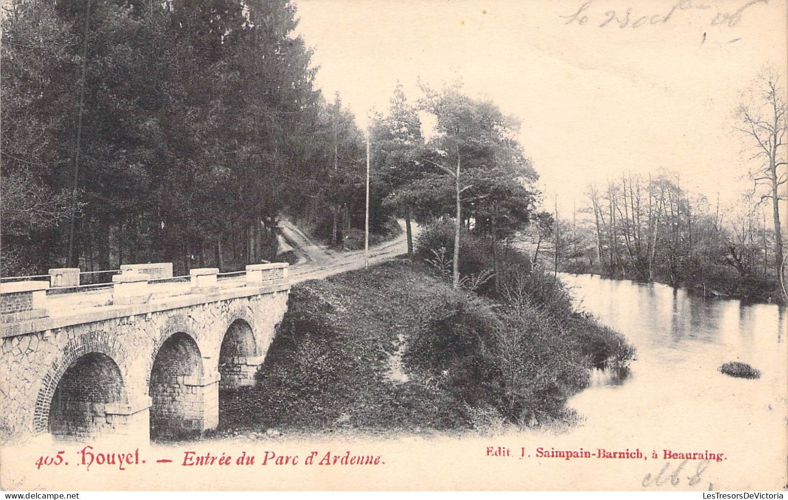 BELGIQUE - HOUYET - Entrée Du Parc D'Ardenne - Edit J Saimpain Barnich - Carte Postale Ancienne - Houyet