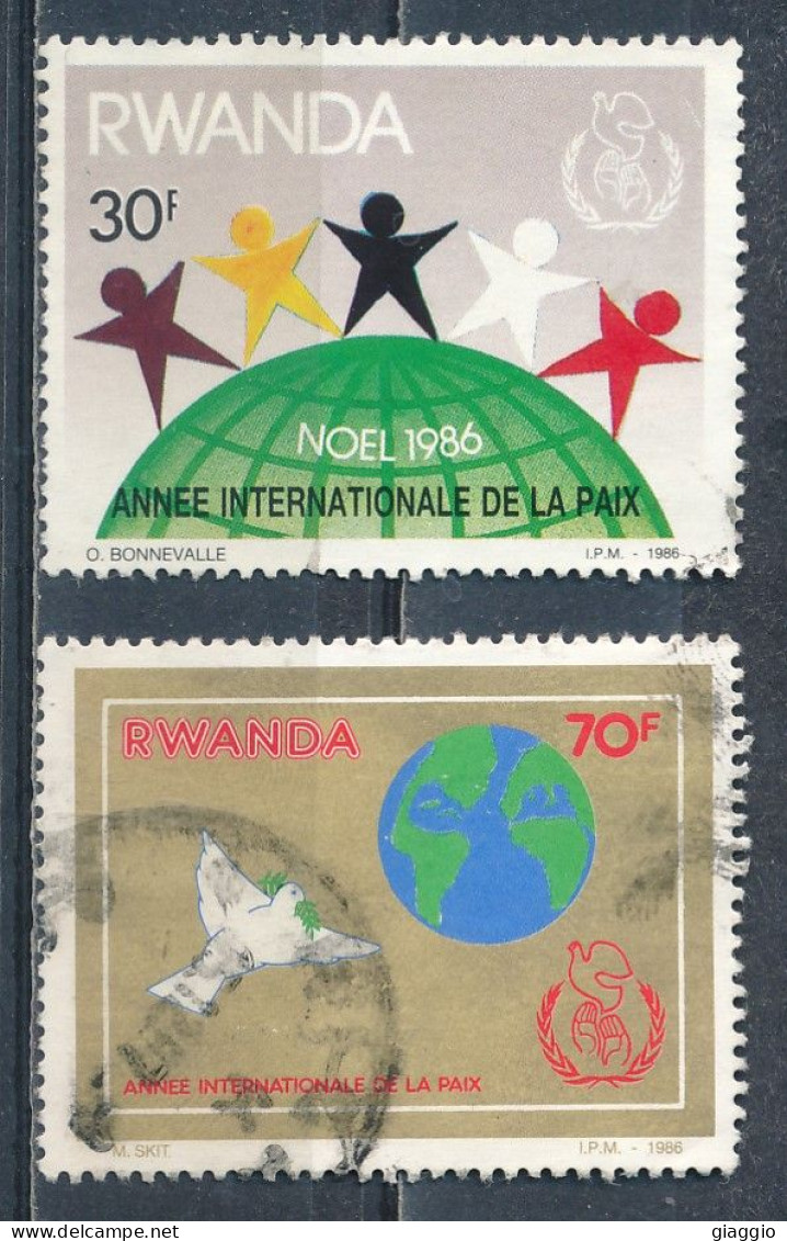 °°° RWANDA - Y&T N°1227/28 - 1986 °°° - Usados