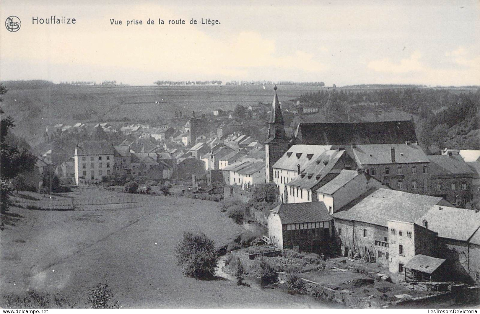 BELGIQUE - HOUFFALIZE - Vue Prise De La Route De Liége - Carte Postale Ancienne - Houffalize