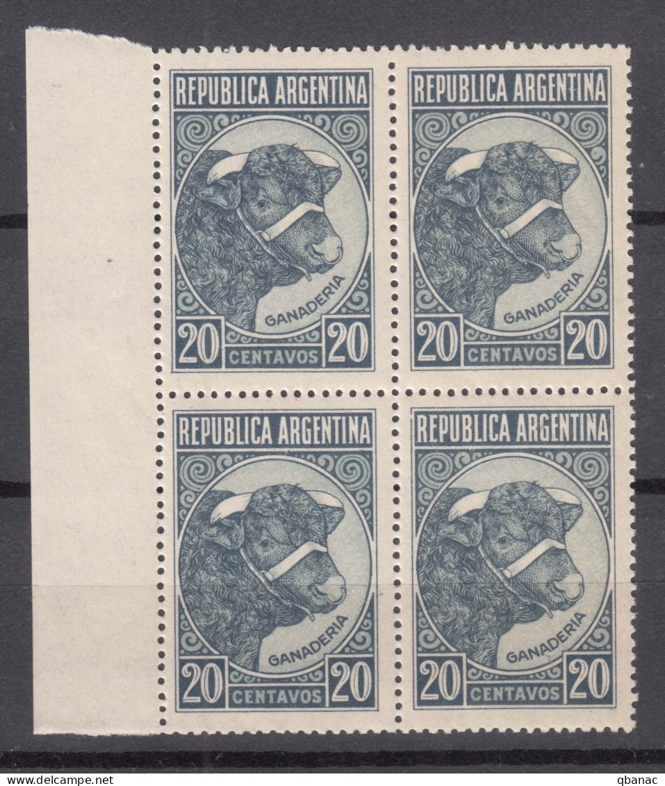 Argentina 1936 Mi#421 Mint Never Hinged Piece Of 4 - Ungebraucht