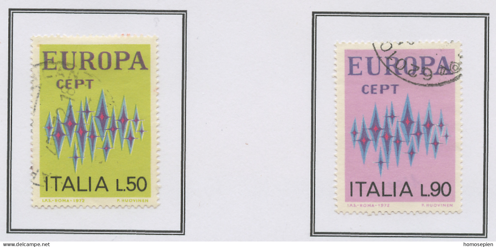 Europa CEPT 1972 Italie - Italy - Italien Y&T N°1099 à 1100 - Michel N°1364 à 1365 (o) - 1972