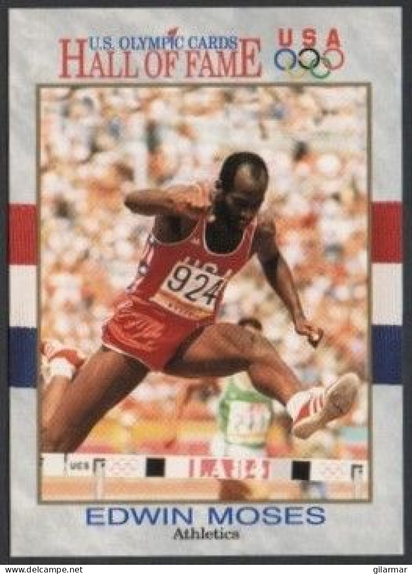 UNITED STATES 1991 - U.S. OLYMPIC CARDS HALL OF FAME # 25 OLYMPIC GAMES 1976 / 1984 / 1988 - EDWIN MOSES - ATHLETICS - G - Sonstige & Ohne Zuordnung