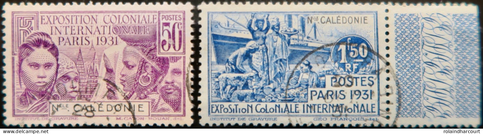 LP3137/500 - 1931 - COLONIES FRANÇAISES - NOUVELLE CALEDONIE - N°163-165 Oblitérés - Usati