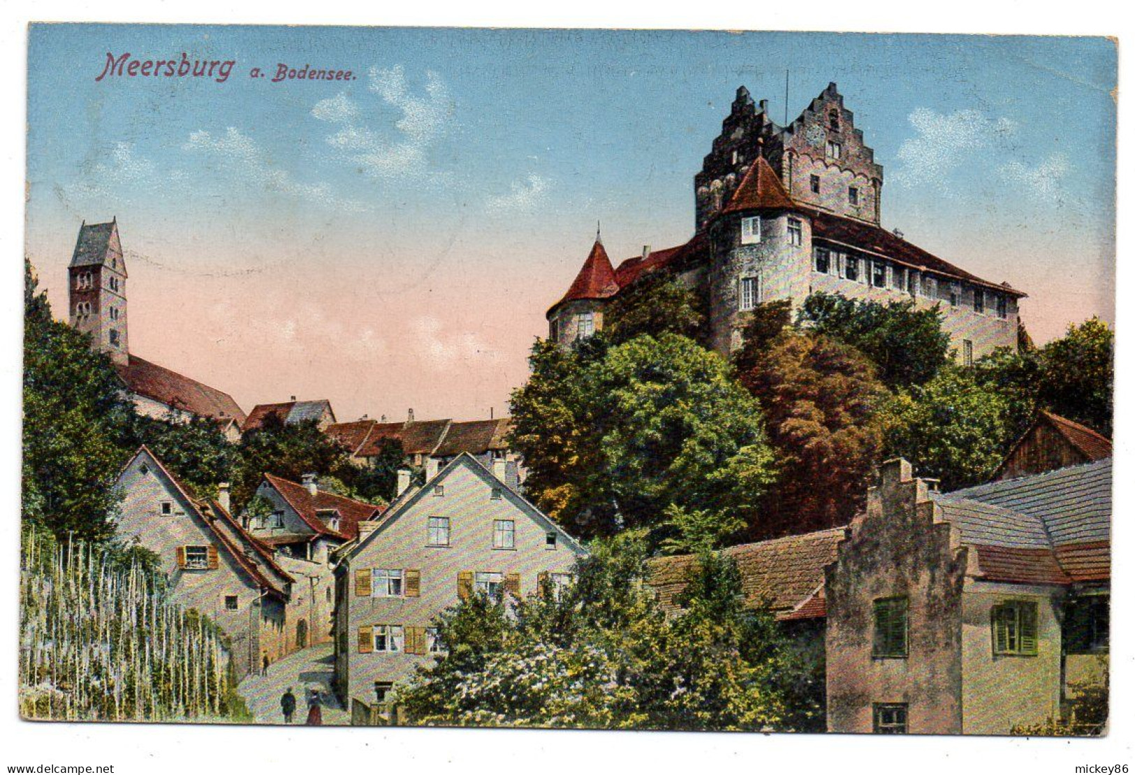 Allemagne-- MEERSBURG  --1915-  Total - Schloss  .......timbre....cachet - Meersburg
