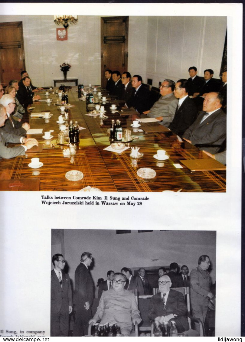 North Korea MAGAZINE Kim Il Sung's Visit To Poland,gdr,czech And Hungary 1984 (see Sales Conditions) - Corée Du Nord