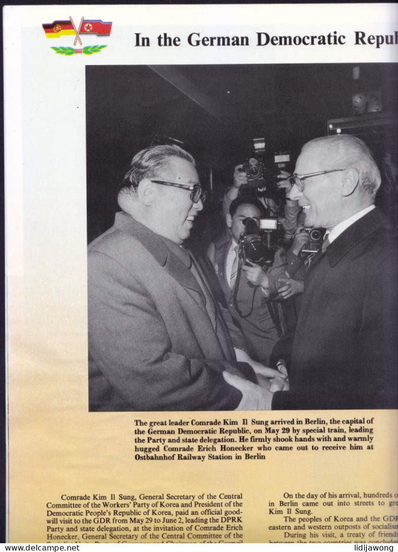 north korea MAGAZINE kim il sung's visit to poland,gdr,czech and hungary 1984 (see sales conditions)