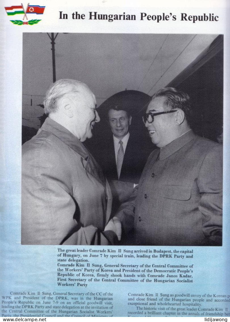 north korea MAGAZINE kim il sung's visit to poland,gdr,czech and hungary 1984 (see sales conditions)