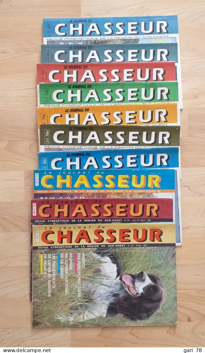 Lot De 10 Revues "le Journal Du Chasseur"  Revue Cynégétique De La Région Du Sud Ouest - Jagen En Vissen