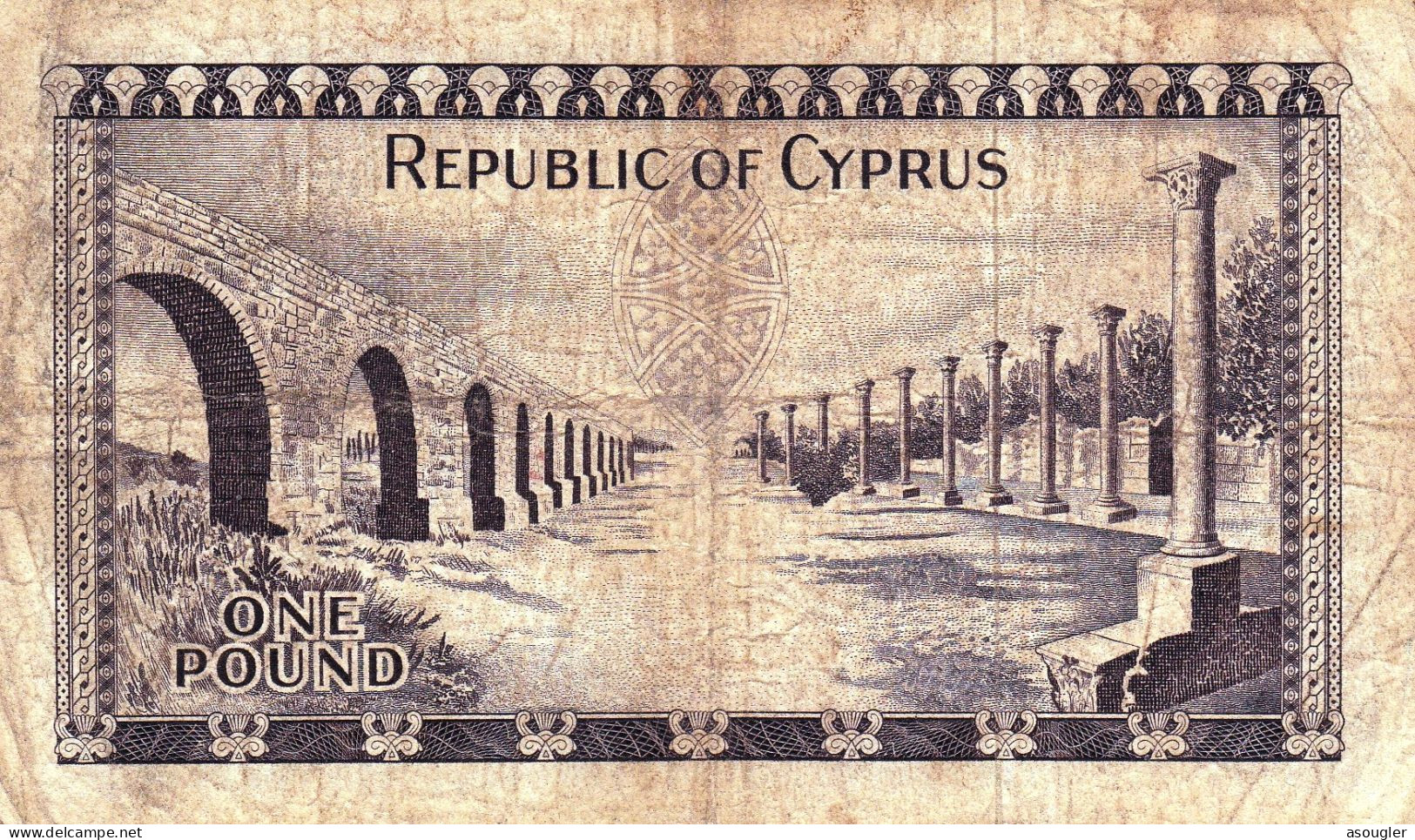 Cyprus 1 POUND 1961 F-VF P-39a "free Shipping Via Registered Air Mail" - Zypern