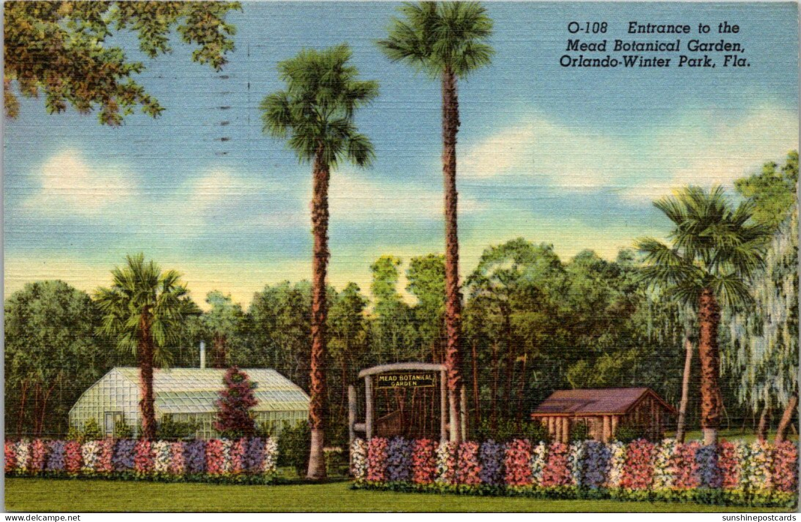 Florida Orlando-Winter Park Entrance To The Mead Botanical Gardens 1953 Curteich - Orlando