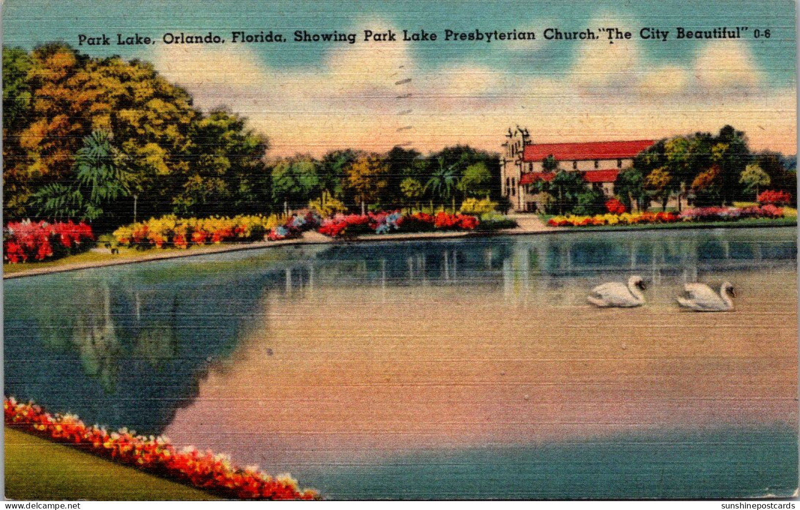 Florida Orlando Park Lake Showing Park Lake Presbyterian Church 1946 - Orlando