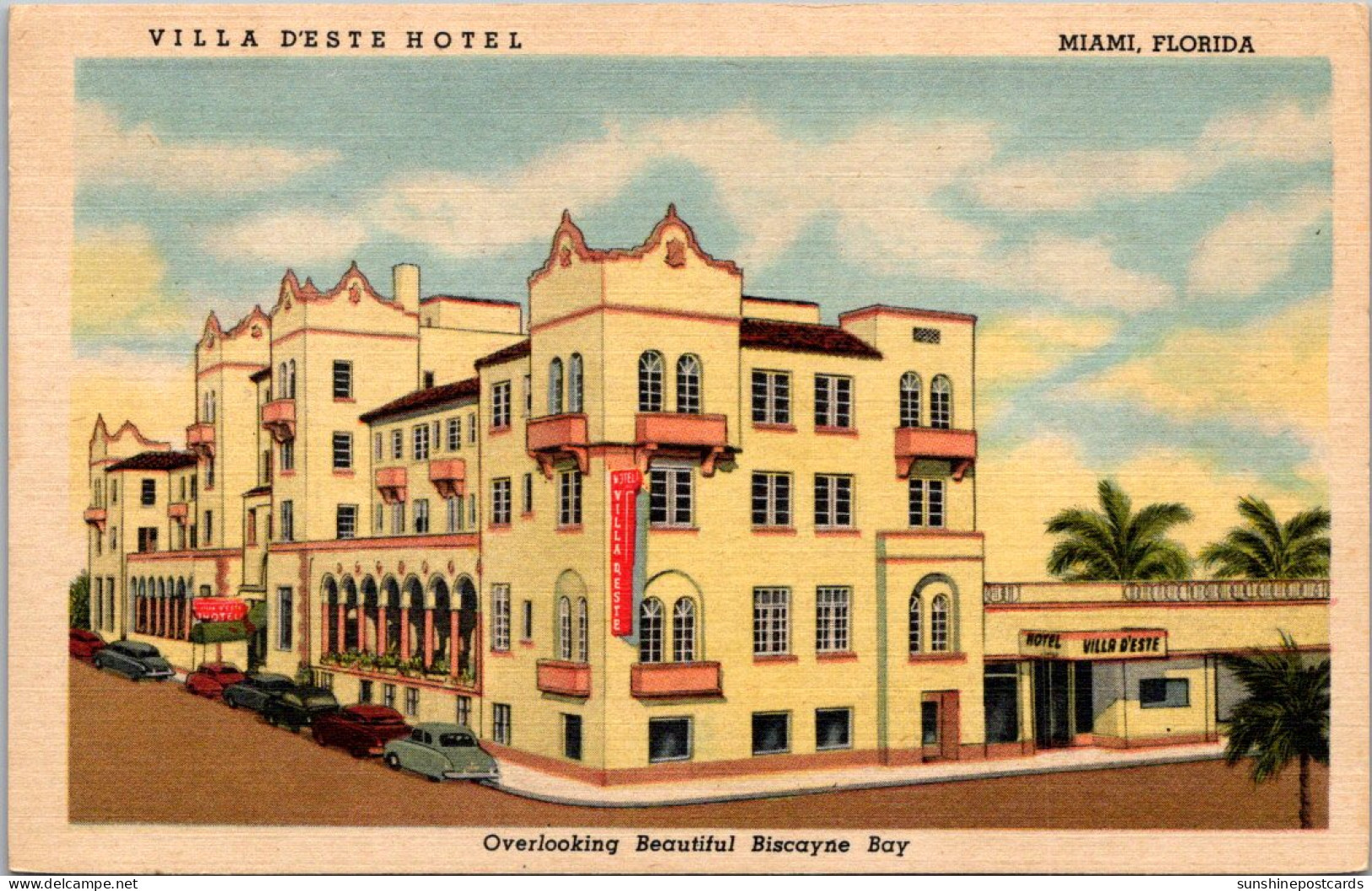 Florida Miami Villa D'Este Hotel Curteich - Miami
