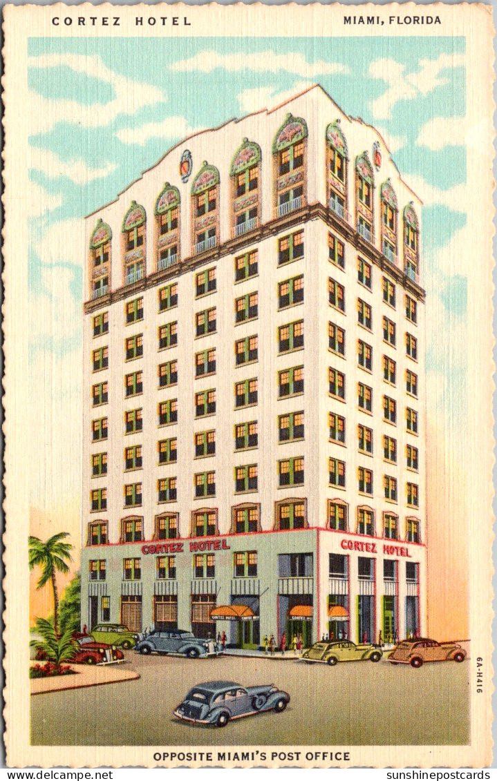 Florida Miami The Cortez Hotel Curteich - Miami