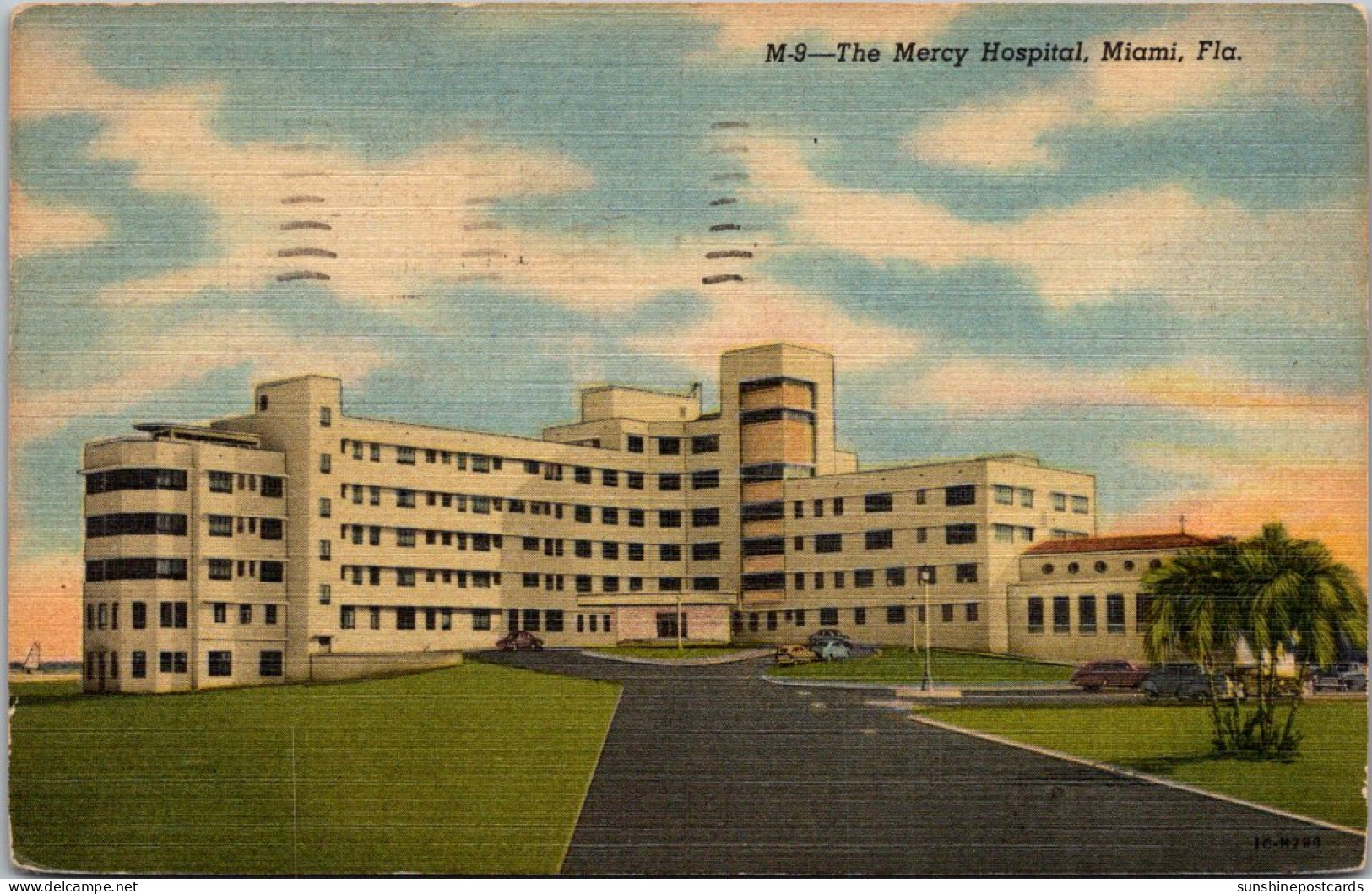 Florida Miami Mercy Hospital 1955 Curteich - Miami