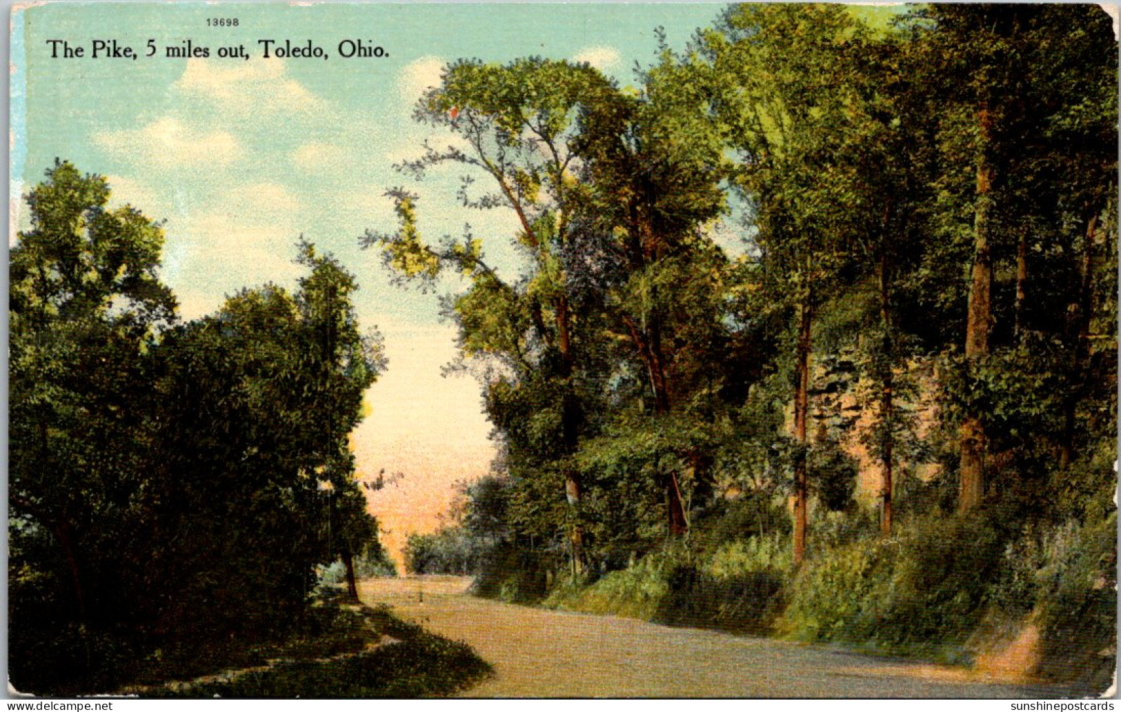 Ohio Toledo The Pike 5 Miles Out Curteich - Toledo