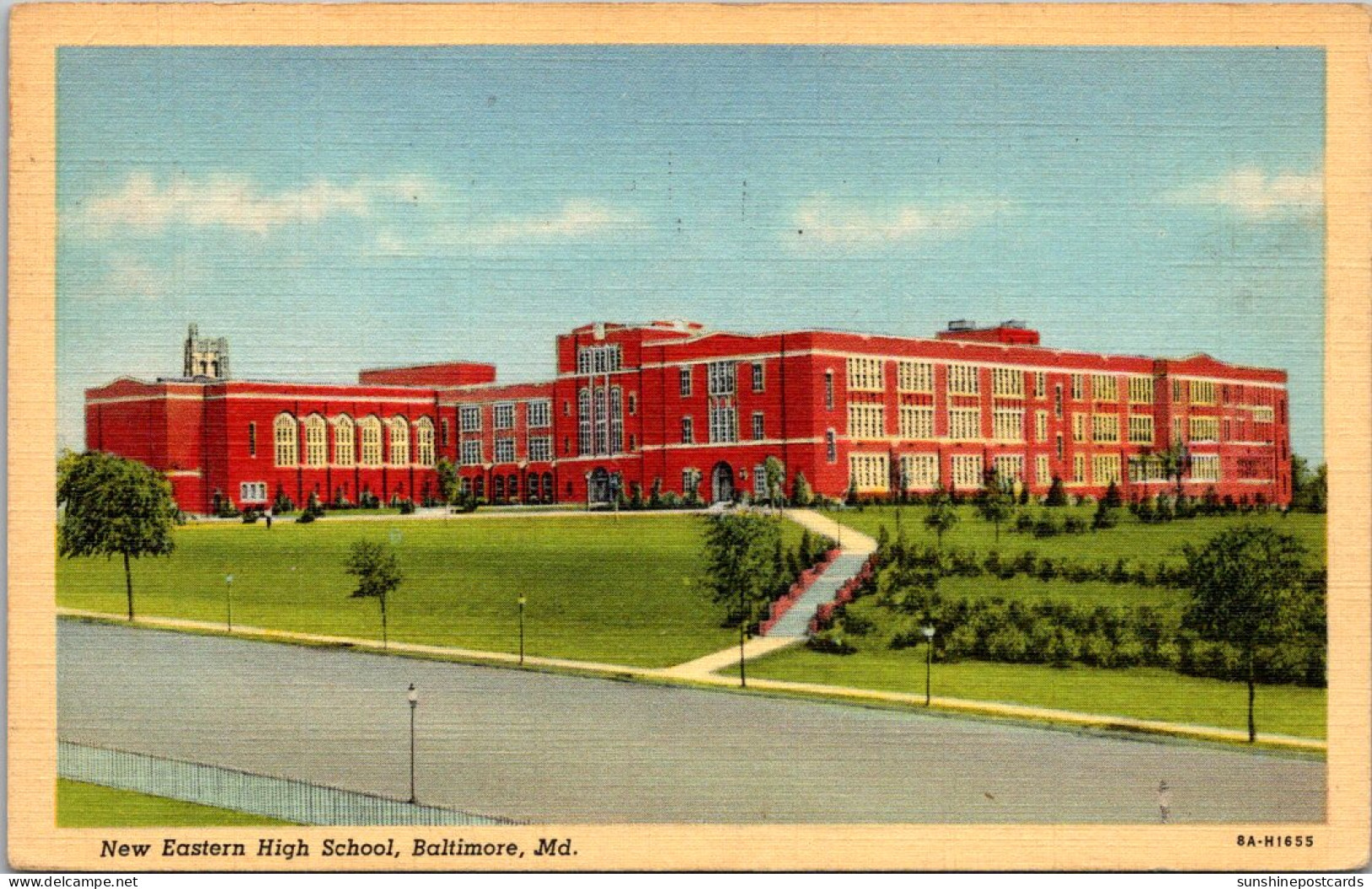Maryland Baltimore New Eastern High School 1943 Curteich - Baltimore
