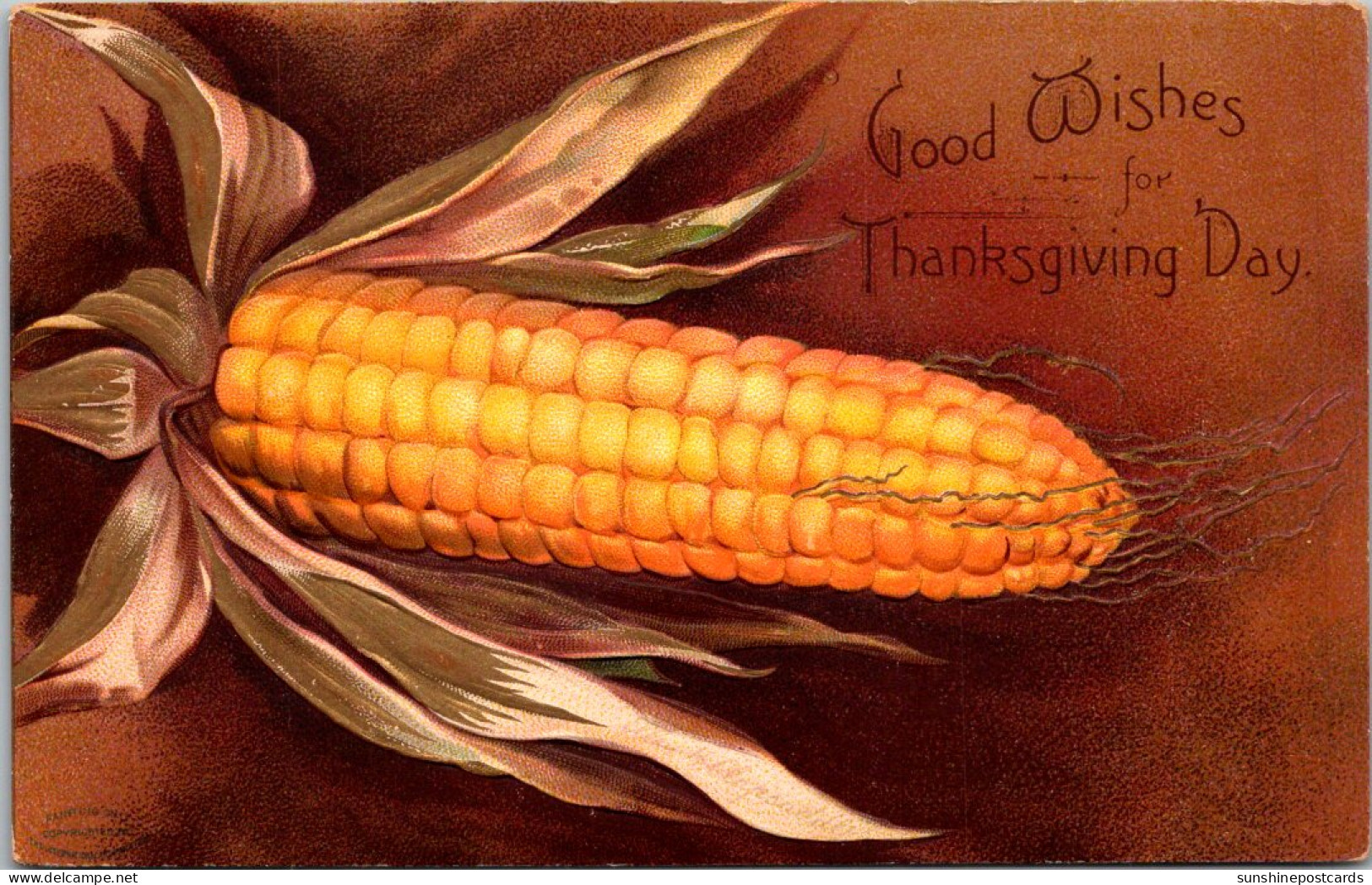 Thanksgiving Ear Of Corn Clapsaddle  - Thanksgiving