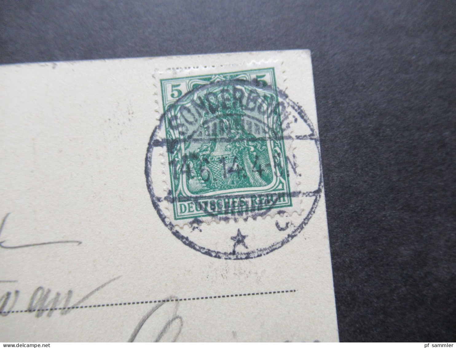 DR AK 1914 S.K.H. Prinz Friedrich Karl Und Adjutanten An Der Düppler Mühle Germania Frankatur Tagesstempel Sonderburg - Politische Und Militärische Männer