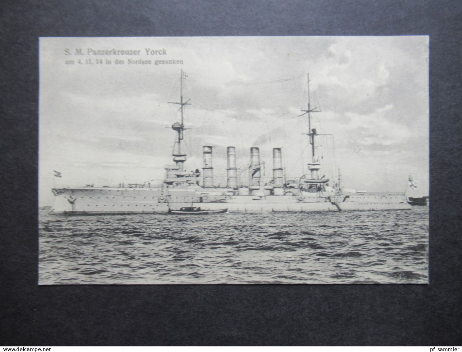 DR AK Kriegsschiff S.M. Panzerkreuzer Yorck Am 4.11.1914 In Der Nordsee Gesunken Verlag Gebr. Lempe Kiel No.26 - Guerra