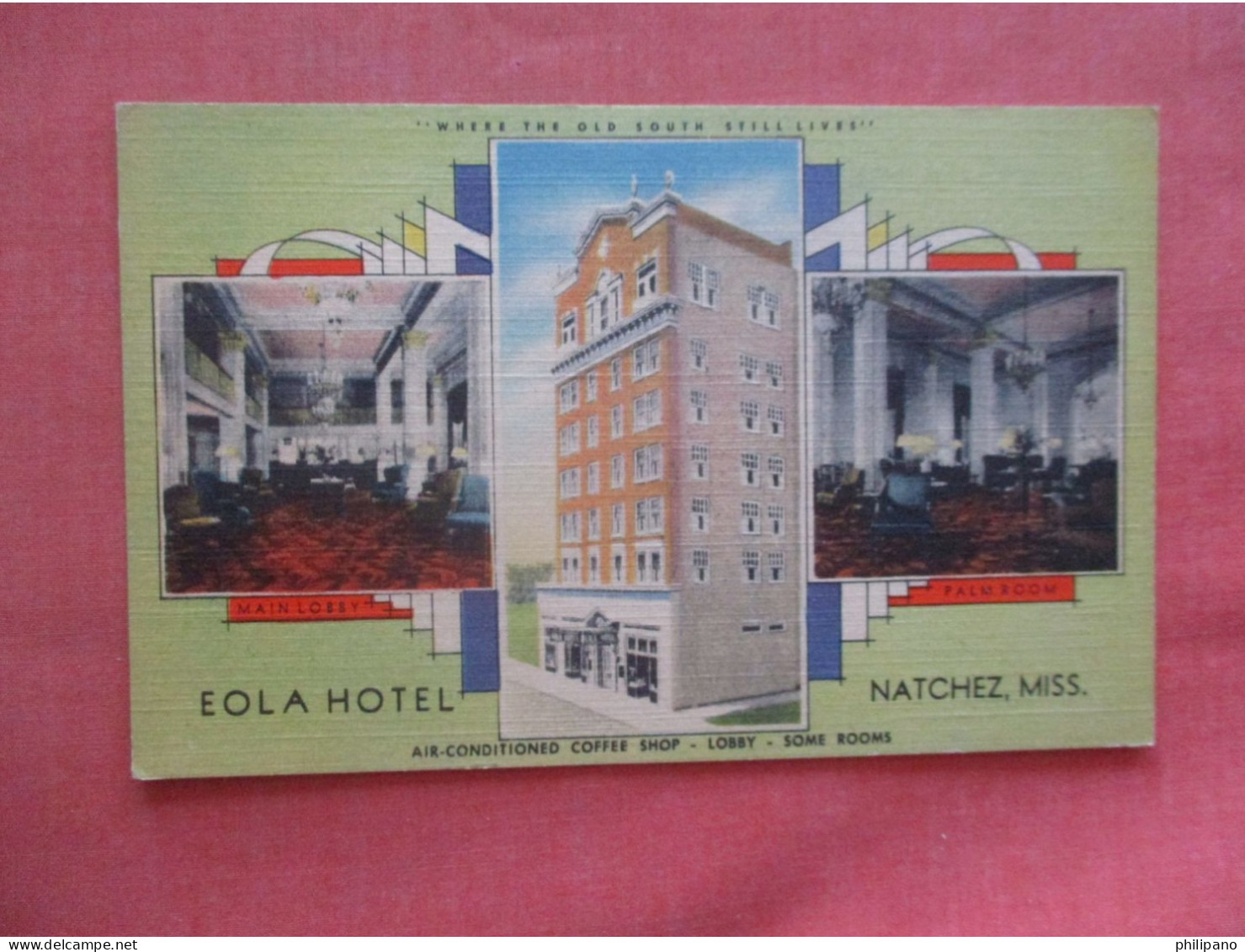 Eola Hotel. Natchez  Mississippi    Ref 6068 - Autres & Non Classés