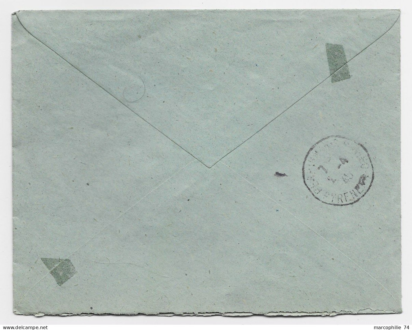 FRANCE ARC TRIOMPHE 1FR50X4 1 DEFECTUEUX LETTRE COVER REC PROVISOIRE MOISSAC 31.3.45 TARN ET GARne AU TARIF - 1944-45 Arc Of Triomphe