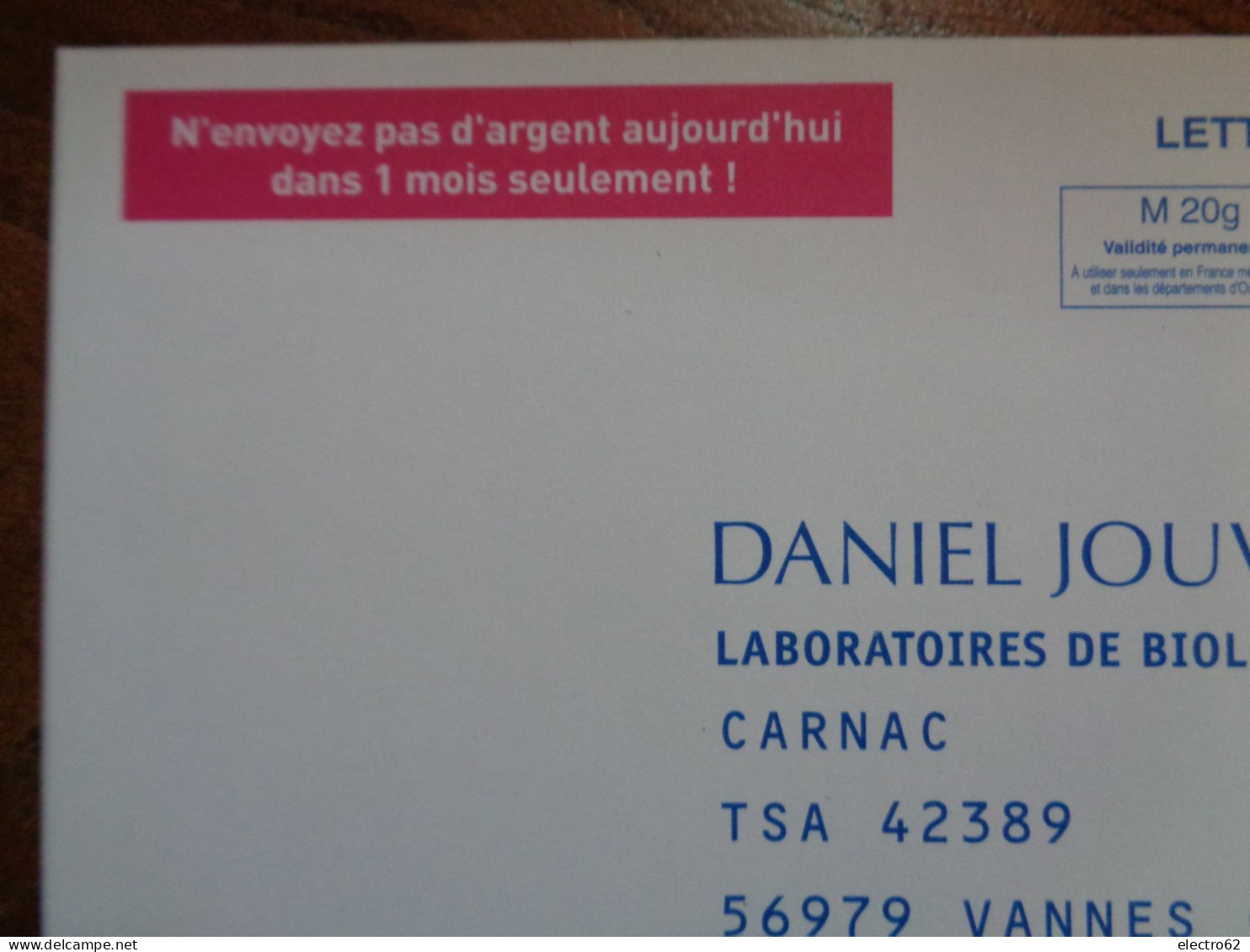 France Réponse Port Payé Laboratoire De Biologie Marine Vannes Lettre T Daniel Jouvance Le Collier Douceur Pastel - Cartes/Enveloppes Réponse T