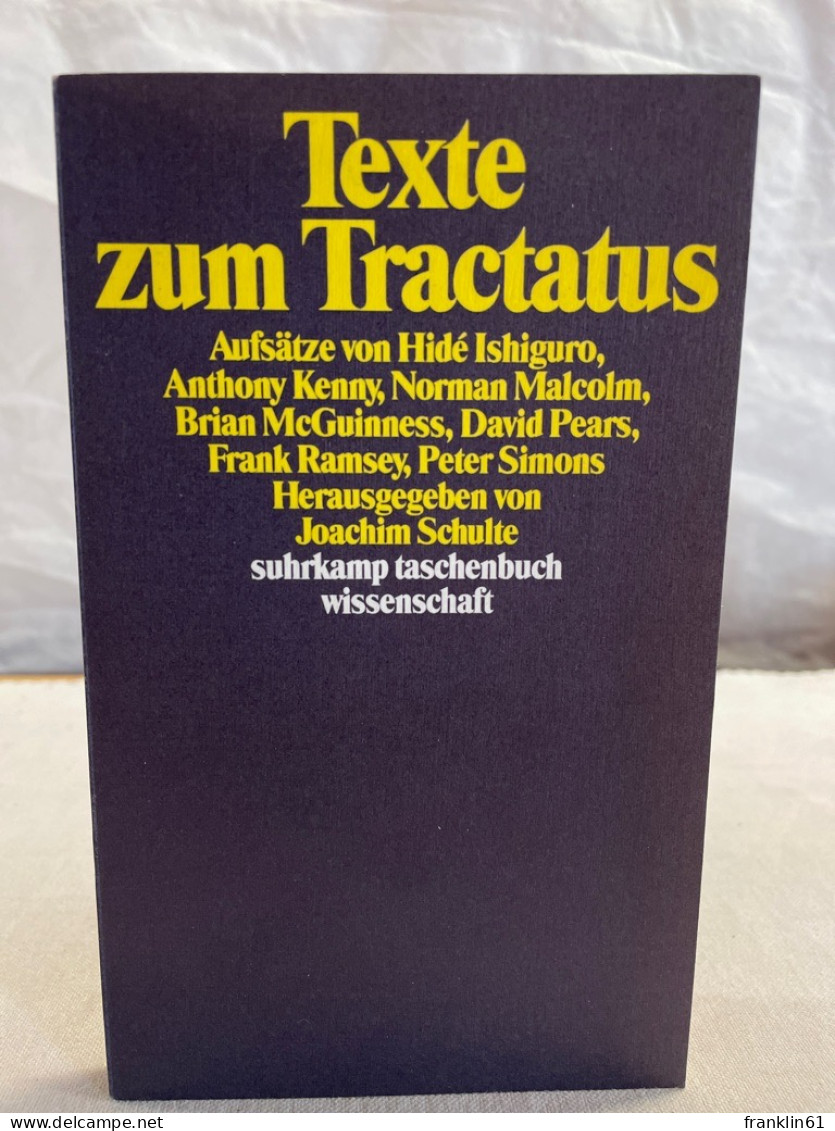 Texte Zum Tractatus, - Filosofía