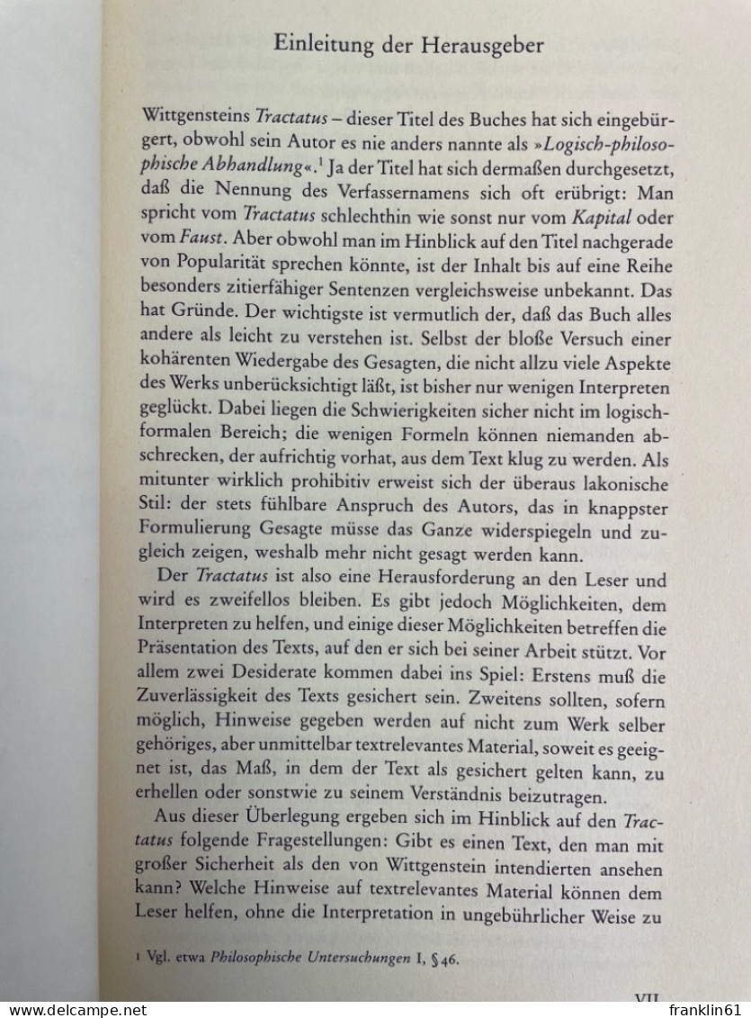 Logisch-philosophische Abhandlung : Tractatus Logico-philosophicus. - Filosofía