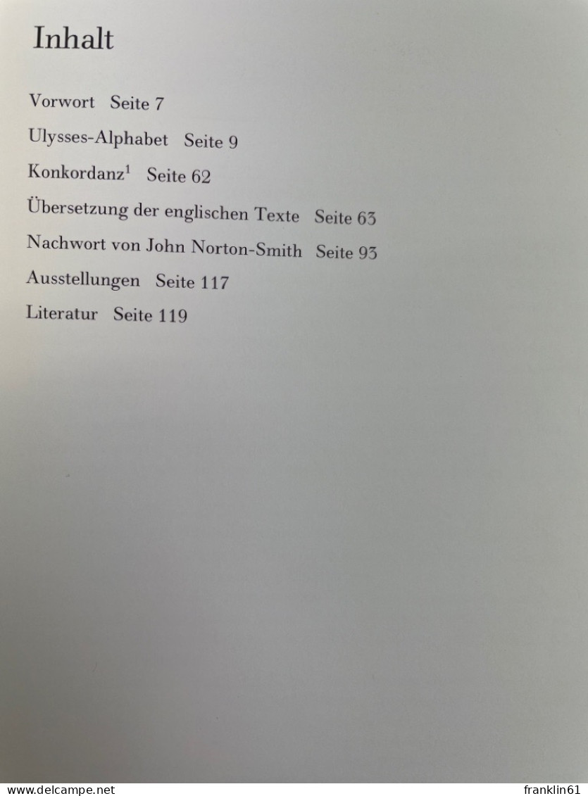 Ulysses-Alphabet. - Gedichten En Essays