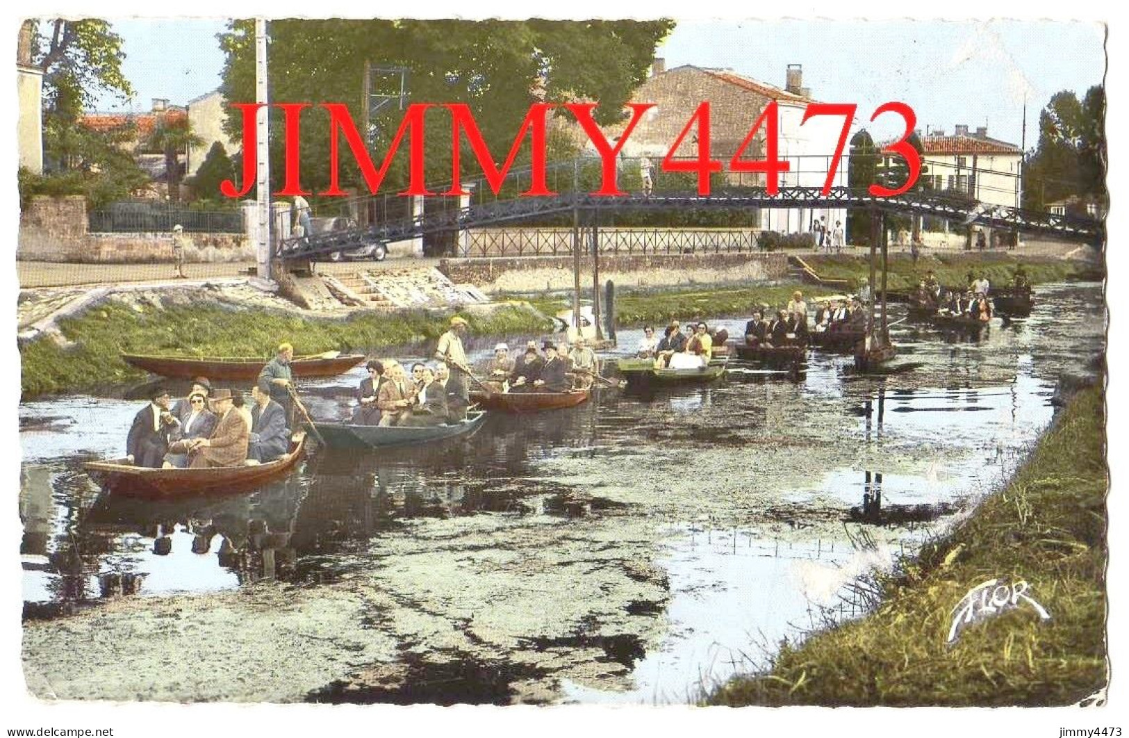 CPSM - COULON - Convoi De Barques De Promenade En 1961 ( Canton De Frontenay Deux Sèvres ) N°671 - Ed. Marceau - Frontenay-Rohan-Rohan