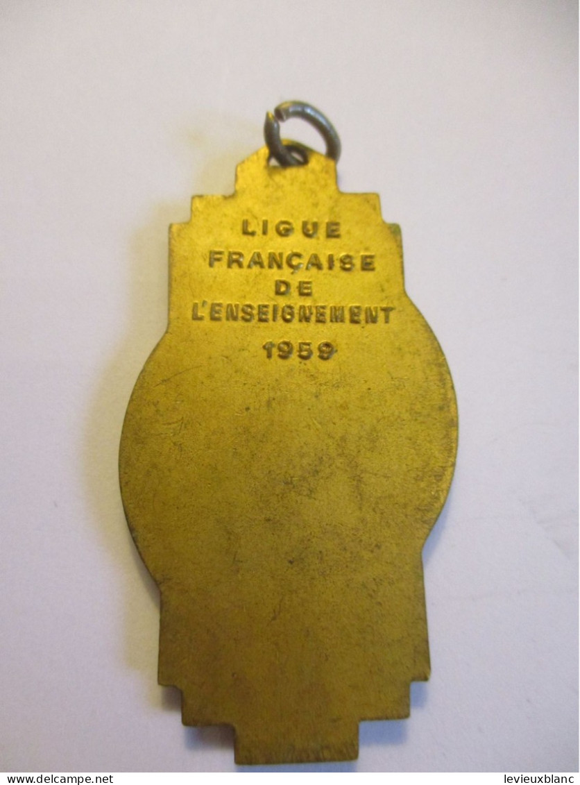 Médaille De Sport/Athlétisme/UFOLEP/Ligue Française De L'Enseignement /1959        SPO423 - Leichtathletik