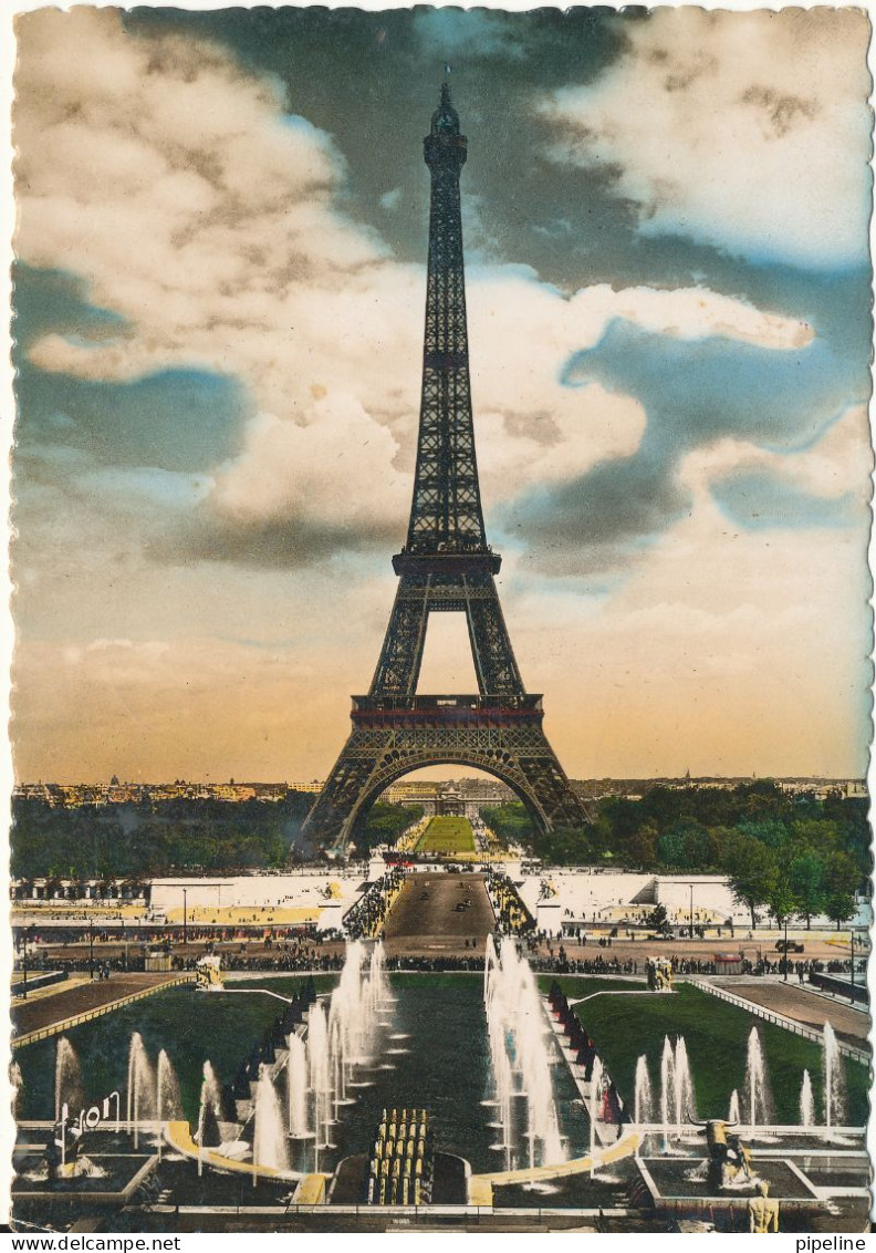 France Postcard Sent To Portugal Paris 20-1-1950 La Tour Eifel - Tour Eiffel