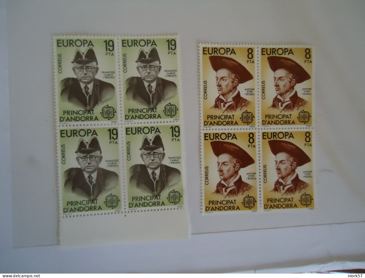 ANDORRA SPAIN     MNH STAMPS   BLOCK OF  4  EUROPA  1980 - Otros & Sin Clasificación