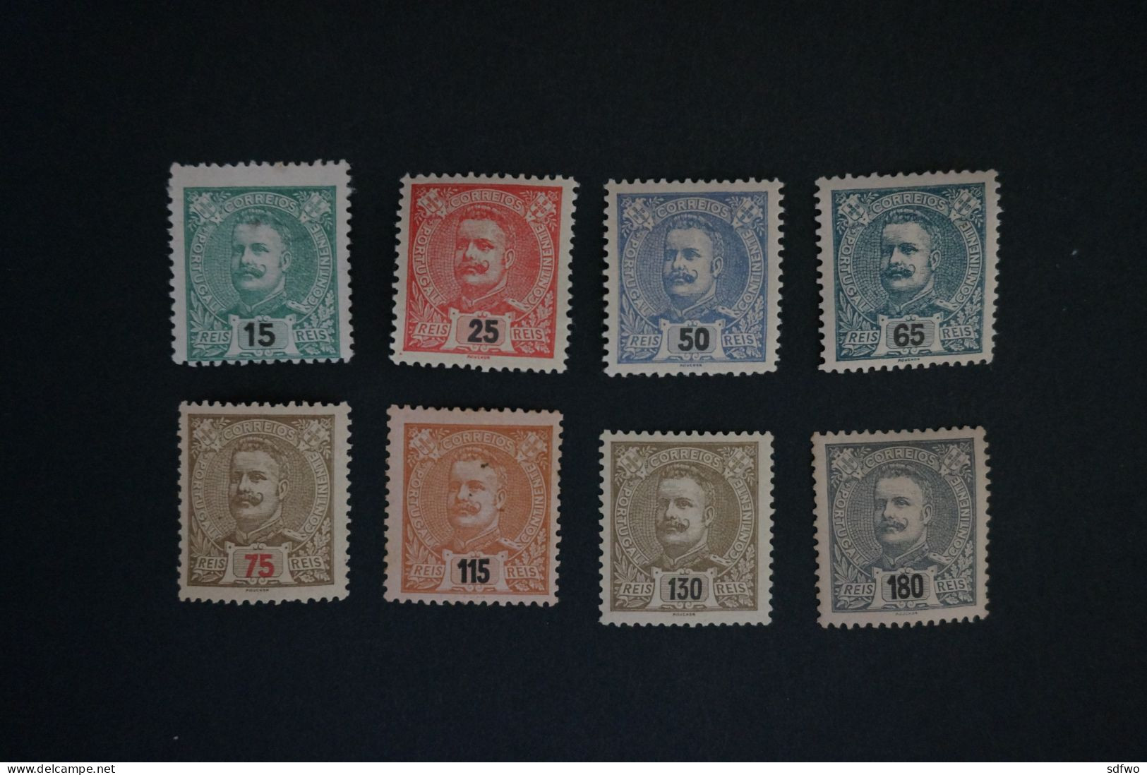 (T1) Portugal 1898/1905 - King Carlos - Af. 140 To 147 (MH) - Unused Stamps