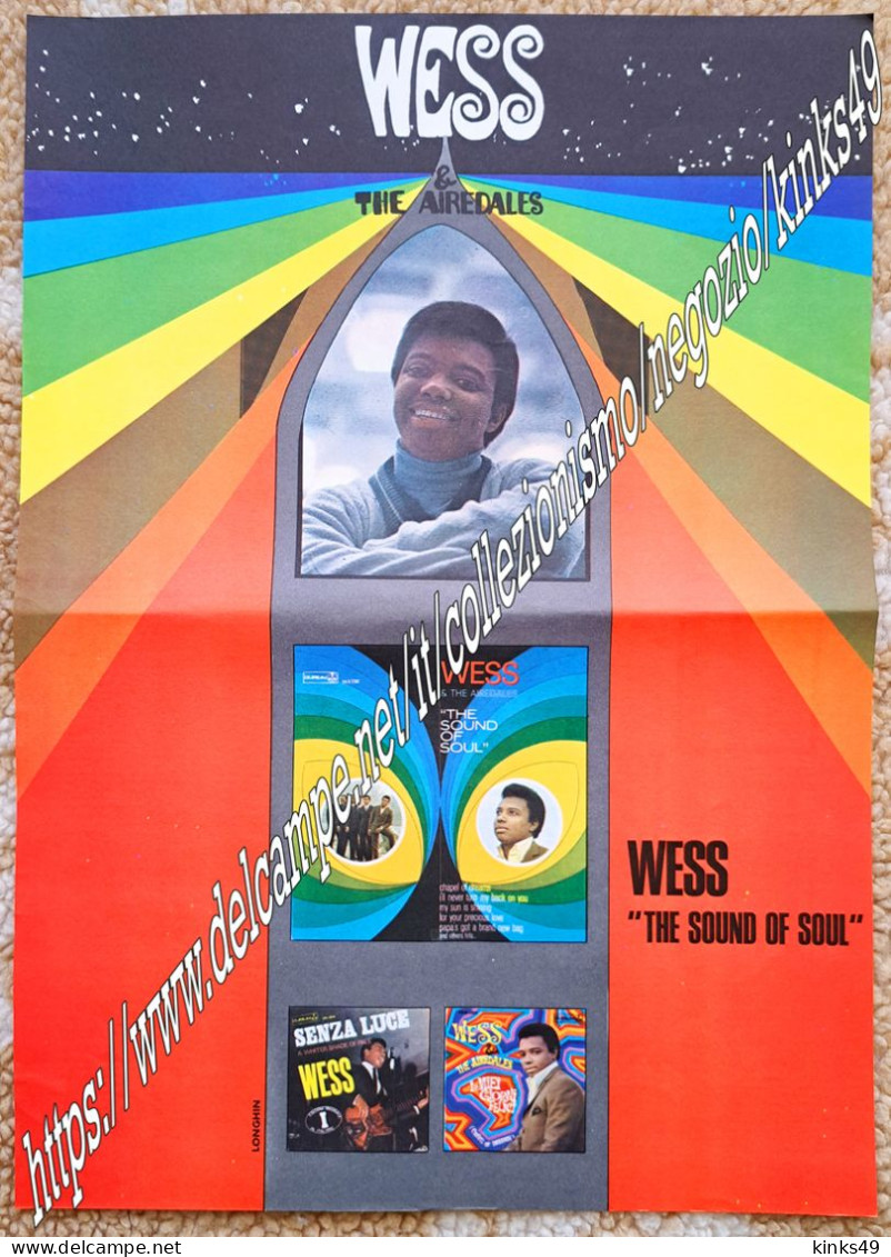 B245> < WESS & THE AIREDALES > Pagina Pubblicità Per Il 33 GIRI < The Sound Of Soul > 1968 - Manifesti & Poster