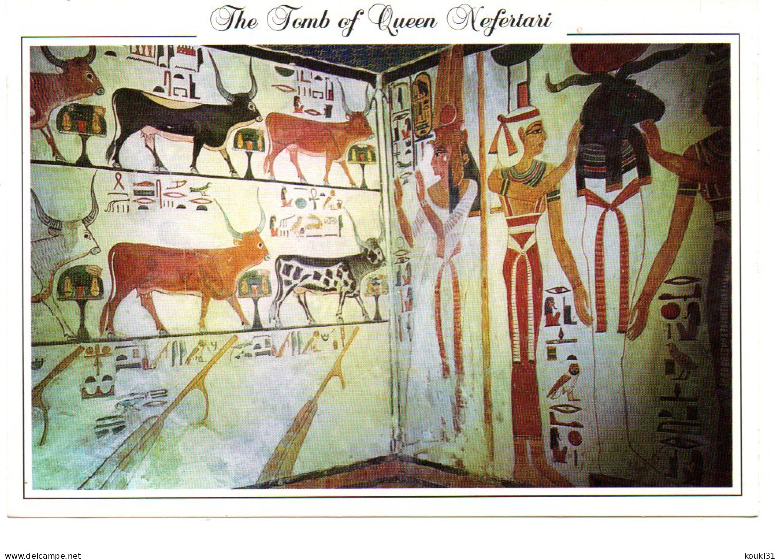 Abou-Simbel : Temple De Nefertari , Détail Peint  - Tempels Van Aboe Simbel
