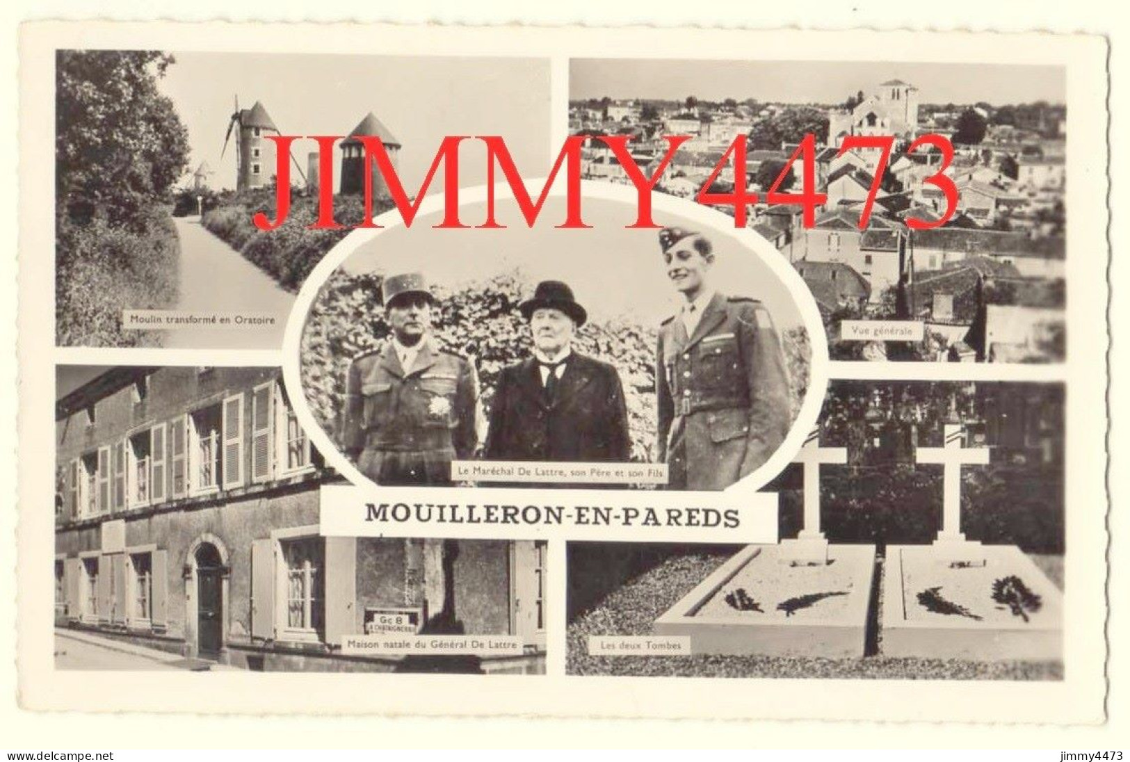 CPSM - MOUILLERON-EN-PAREDS - Le Maréchal De Lattre Et Multi Vues - Edit. GABY  ARTAUD Père Et Fils Nantes - Mouilleron En Pareds