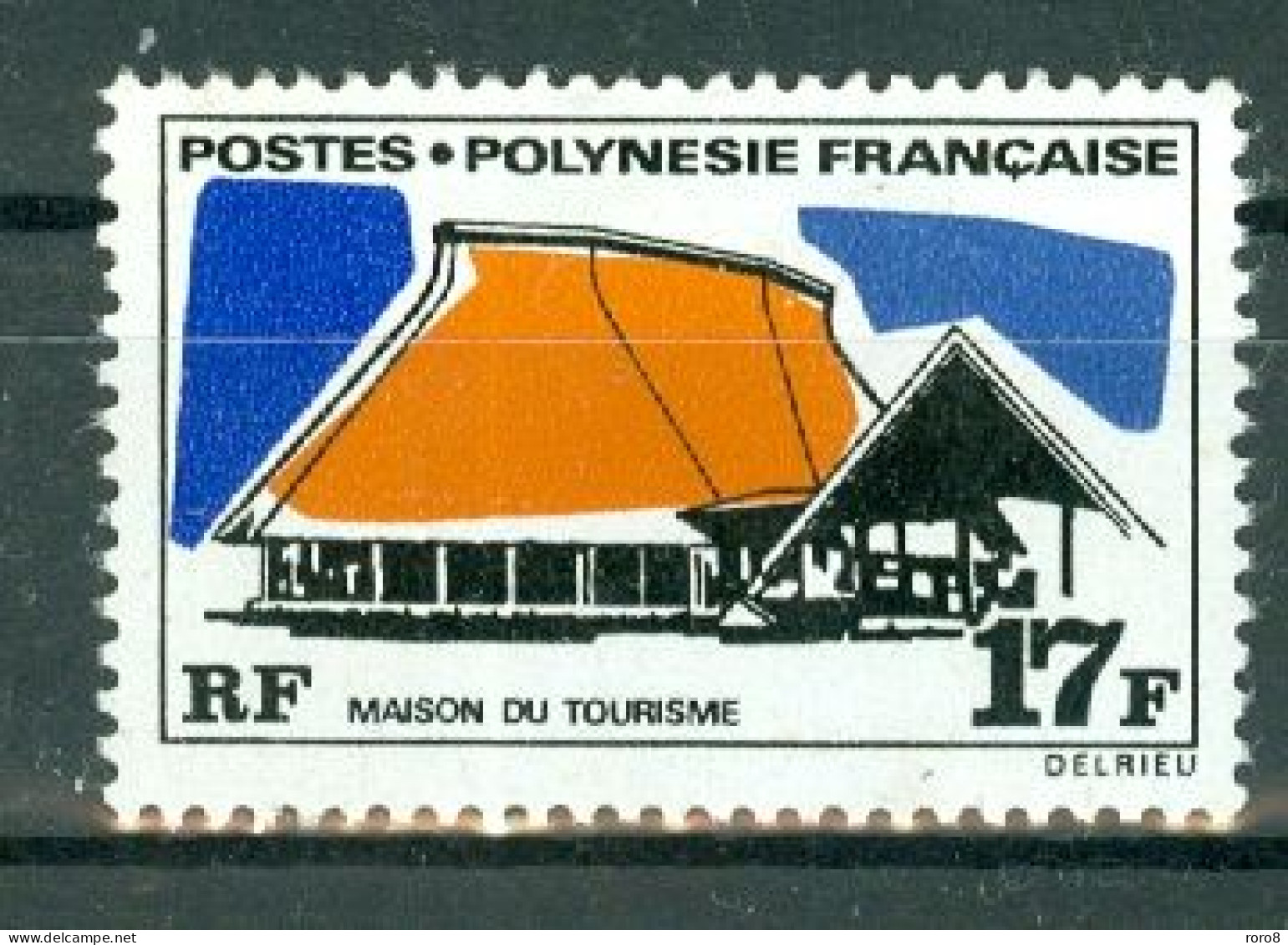 POLYNESIE - N°74 Oblitéré. Grands édifices. - Gebraucht